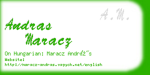 andras maracz business card